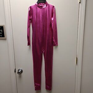 Kepblom metallic pink unitard medium child